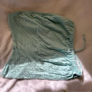 Laundry By Shelli Segal Light Aqua Tube Top with Side Tie